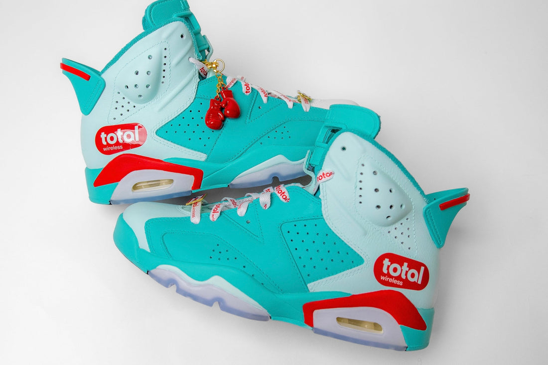 Custom Jordan 6s for Boxing Champion Amanda Serrano x Total Wireless