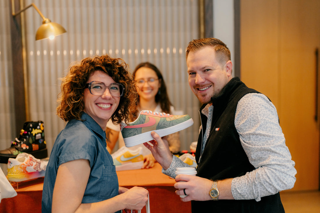 Custom Sneakers & Live Painting  for Indiewalls’ Exclusive NYC Brunch for BDNY