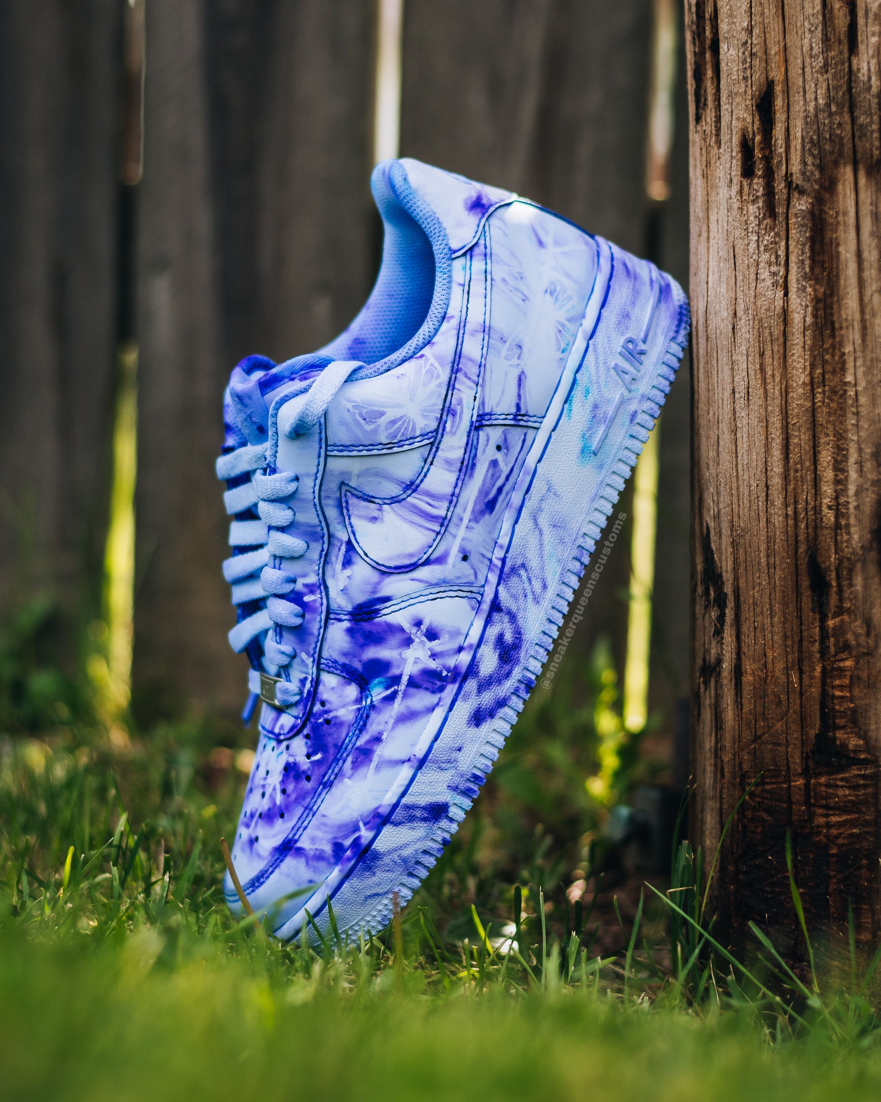 Purple Tie Dyed Custom AF1 Low â Sneaker Queens Customs