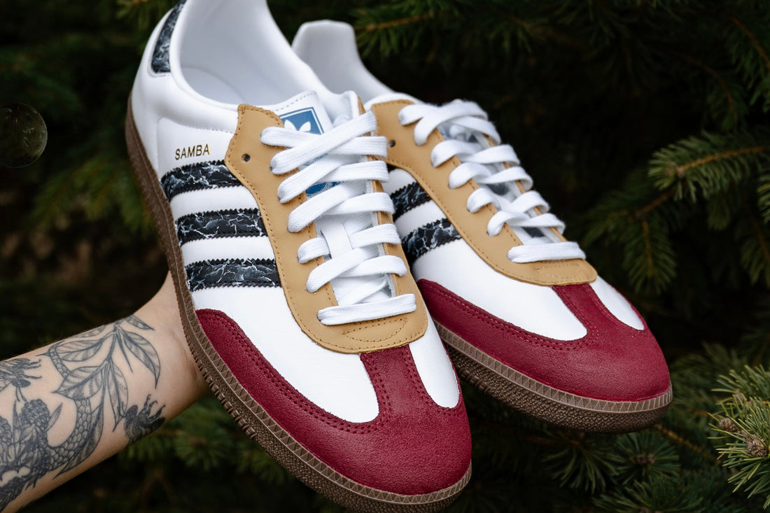 Custom Adidas Sambas for Cleveland Cavaliers Head Coach Kenny Atkinson Sneaker Queens Customs Custom Adidas Sambas for Cleveland Cavaliers Head Coach Kenny Atkinson Sneaker Queens Customs