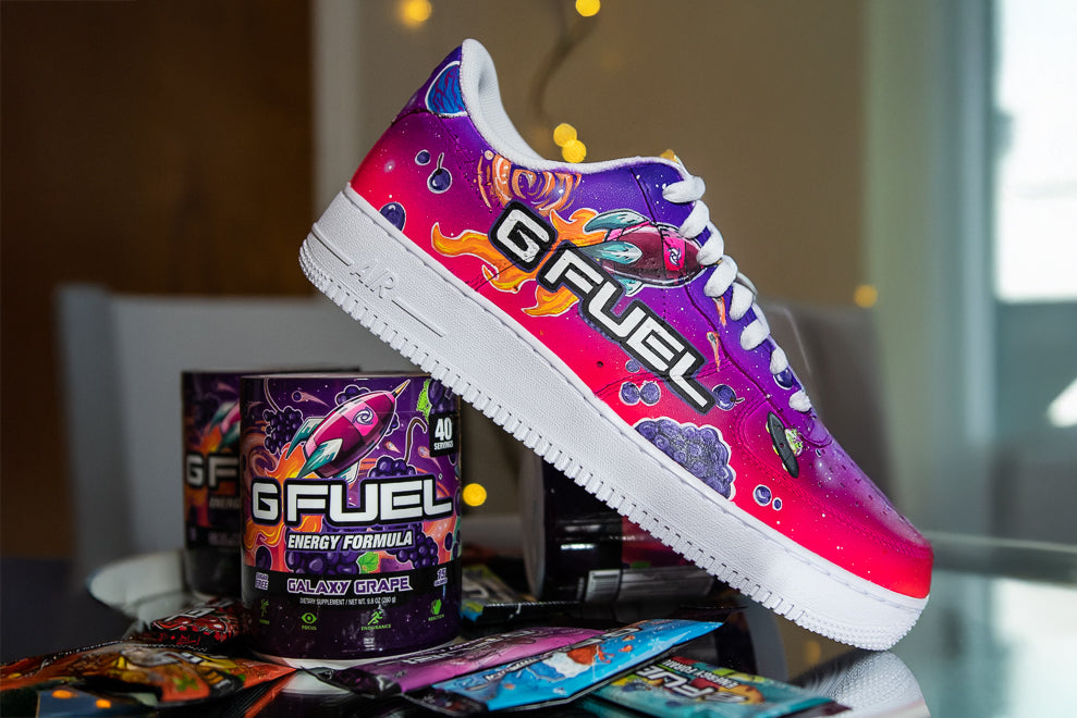 Custom GFuel Sneakers & Riff Raff’s Jody Husky Tribute Jordans ...