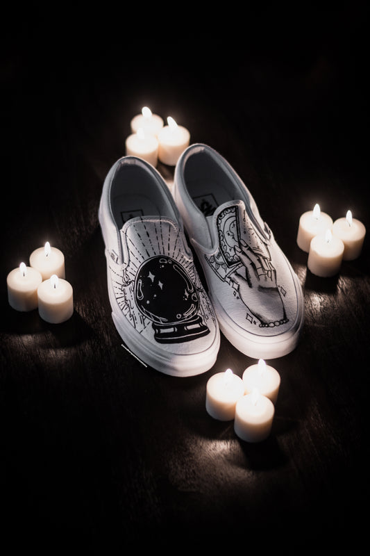 Mystical Tarot Card Custom Slip On Vans