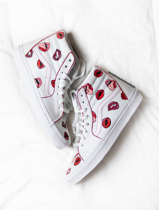 Sassy Lips Custom Vans Sk8-Hi