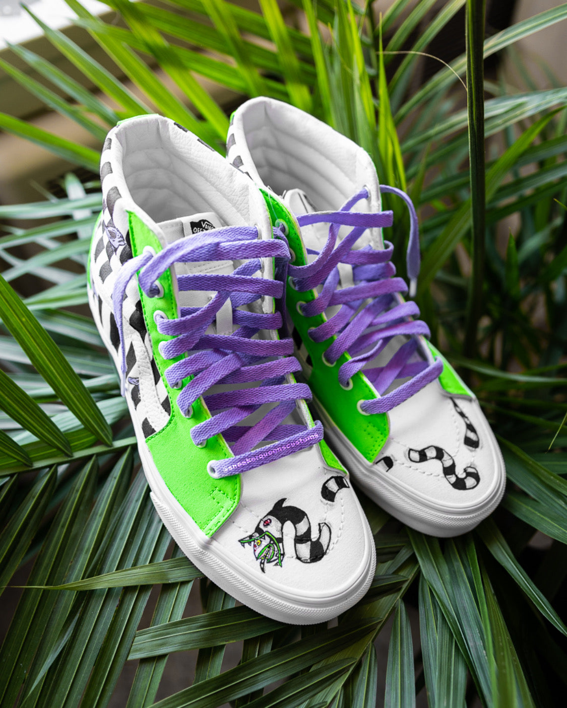 Beetlejuice Custom Vans Sk8-Hi