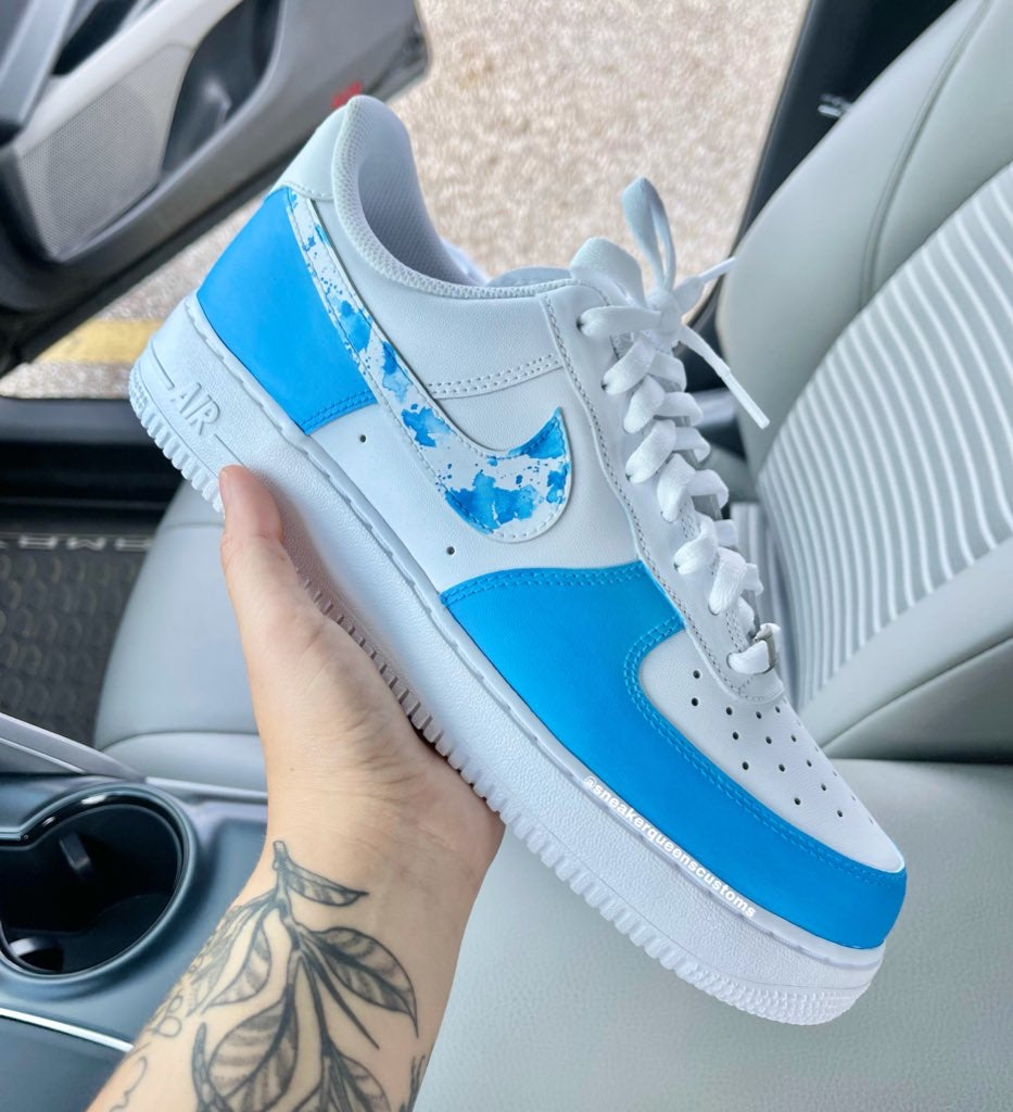 Blue Watercolor Custom AF1 Low